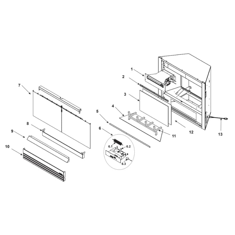 Heat & Glo CF750E-B Crestfire 31" Electric Fireplace Parts