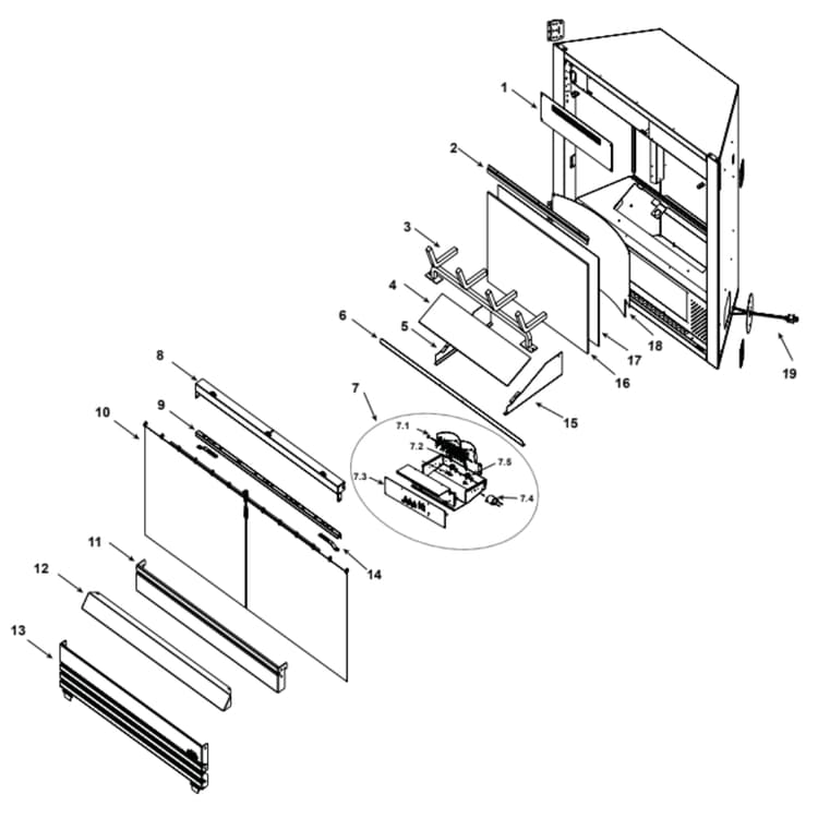 Heat & Glo CF550ENH Crestfire 31" Electric Fireplace 120V No Heater Parts
