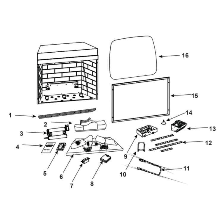 Heat & Glo Simplifyre SFE-26/C 26" Electric Fireplace Parts